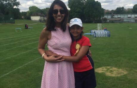 The Patel family on sports day
